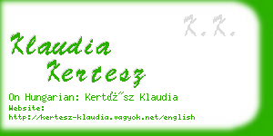 klaudia kertesz business card